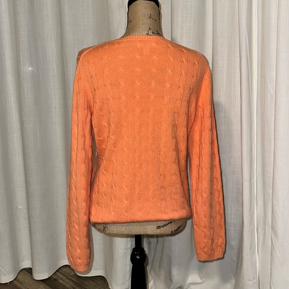 CHARTER Club 2 Ply orange Cashmere Top Size Medium - Picture 5 of 5
